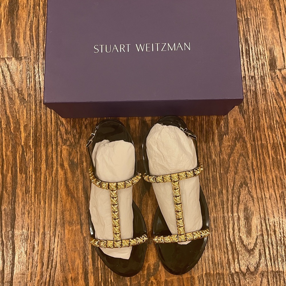 Stuart Weitzman Black Jelly Sandal